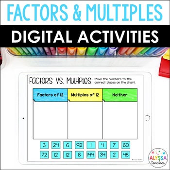 Preview of Factors and Multiples Digital Activities