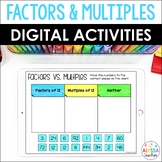 Factors and Multiples Digital Activities | Distance Learning