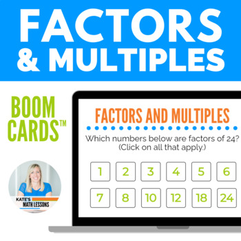 Preview of Factors and Multiples Digital Boom Cards™