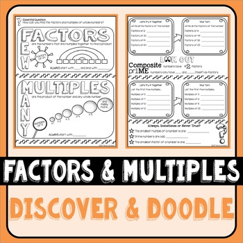Preview of Factors and Multiples Discover & Doodle