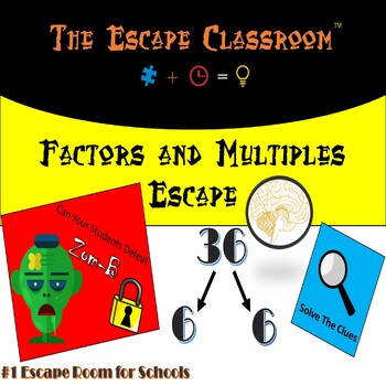 Preview of Factors and Multiples Escape Room | The Escape Classroom