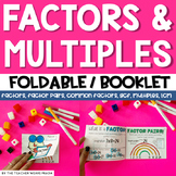 Factors and Multiples Foldable | Worksheets