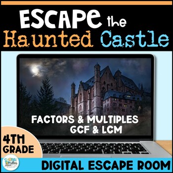 Preview of Factors and Multiples GCF & LCM Math Digital Test Prep Escape Room Game Activity