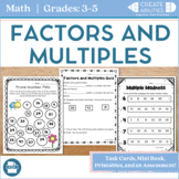 Factors and Multiples Book and Task Cards