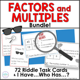 Factors and Multiples Math Enrichment Activities Bundle