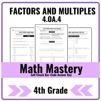 Factors and Multiples Math Mastery | Digital | Printable | 4th Grade