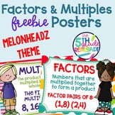 Factors and Multiples Poster Anchor Chart FREEBIE Melonhea