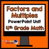 Factors and Multiples Math Unit 4th Grade Distance Learning