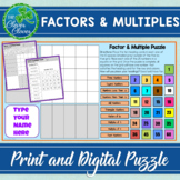 Factors and Multiples Puzzle - Print and Digital - Google 