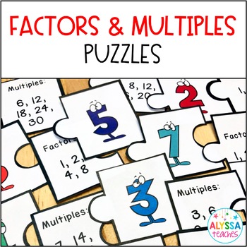 Preview of Factors and Multiples Puzzles Freebie