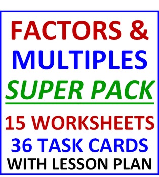 Preview of Factors and Multiples SUPER PACK!