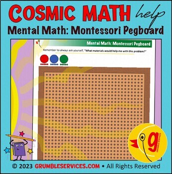 Preview of Factors and Multiples, Skip Counting, Squaring, Ratios: Montessori Math Pegboard