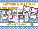 Factors and Multiples Task Cards: 4th, 5th, and 6th Grade