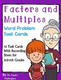 Factors and Multiples Word Problem Task Cards- 3rd, 4th, a