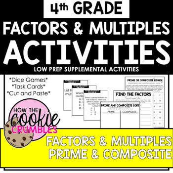 Factors and Multiples Worksheet and Activities by How the Cookie Crumbles