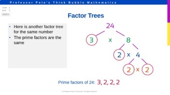 Factors and Multiples with Factor Trees PPT by Classroom Professor