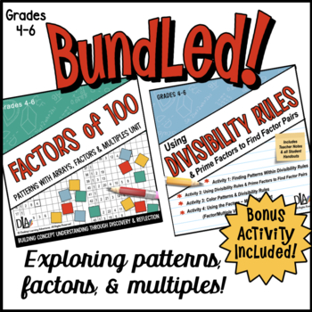 Preview of Factors of 100 Unit & Using Divisibility Rules Bundle