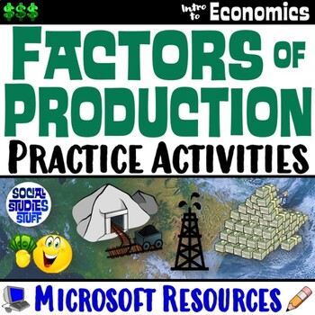 Preview of Factors of Production and Types of Industry Economy Worksheet | Microsoft