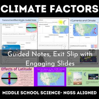 Preview of Factors that Affect Climate: Guided Notes, Slides, and Exit Slip!