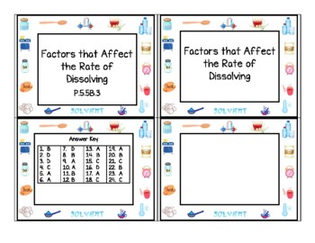 Factors that Affect the Rate of Dissolving - MS Science Standard P