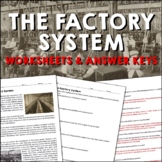Factory System Industrial Revolution Reading Worksheets an