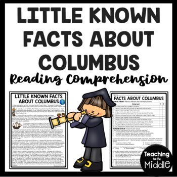 Facts About Christopher Columbus Reading Comprehension Worksheet