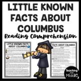 Facts About Christopher Columbus Reading Comprehension Wor