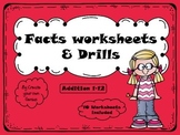 Single Digit Addition quick drills packet