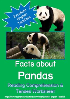 Preview of Facts about Giant Pandas: Reading Comprehension & Tenses Worksheet