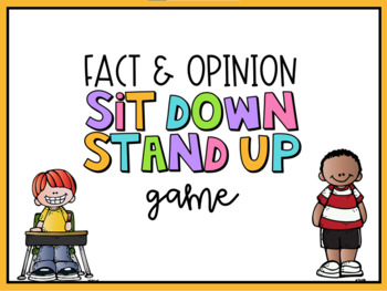 Preview of Facts and Opinions Sit Down Stand Up Game