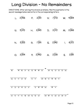 Facts for Facts: Multi-Digit Multiplication and Division Code Breakers