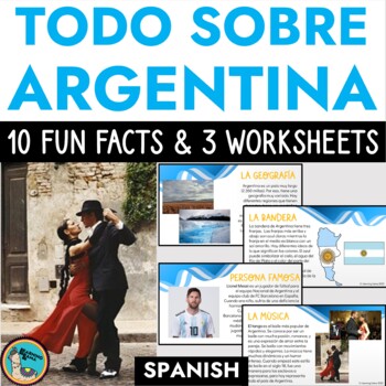 Preview of Facts of Argentina: Spanish Todo Sobre Argentina Lesson