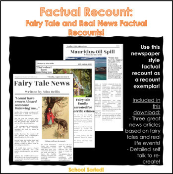 Preview of Factual Recount - Collection of Three Stellar Exemplar Texts