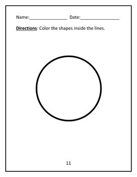 Faded Stimulus - Coloring Inside the Lines - Shapes Worksheets - by