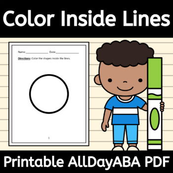 Preview of FREE Faded Stimulus for Coloring Inside the Lines and ABA with Shapes Worksheets