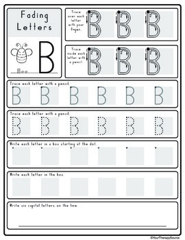Fading Alphabet by YourTherapySource | TPT