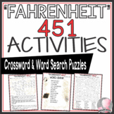 Fahrenheit 451 Activities Ray Bradbury Crossword Puzzle an