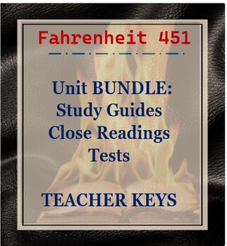 Preview of Fahrenheit 451 BUNDLE: Study guides, tests, close readings, discussions, KEYS