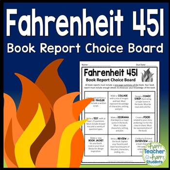 Preview of Fahrenheit 451 Book Report Project: Students Pick from 9 Activities!