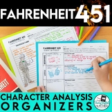 Fahrenheit 451 Character Analysis Graphic Organizers