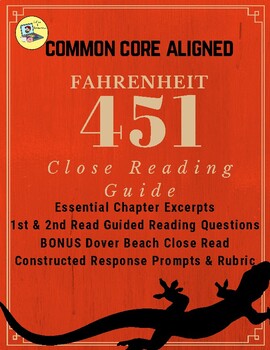 Preview of Fahrenheit 451 Close Reading Unit
