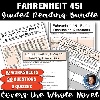 Preview of Fahrenheit 451 Guided Reading Unit Bundle - Comprehension & Analysis Activities