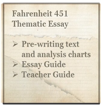 Preview of Fahrenheit 451 - Gather and analyze text, writing toward an essay package