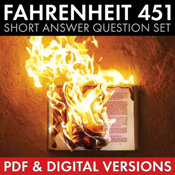 Preview of Fahrenheit 451 Question Set, Analysis, Ray Bradbury, PDF & Google Drive, CCSS