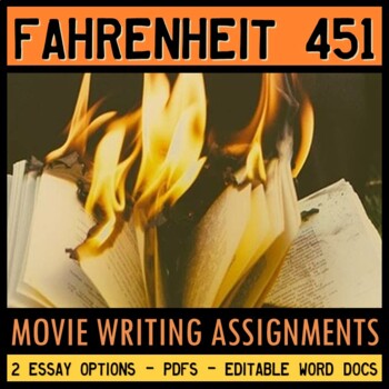 Preview of Fahrenheit 451 Movie Essay Assignments