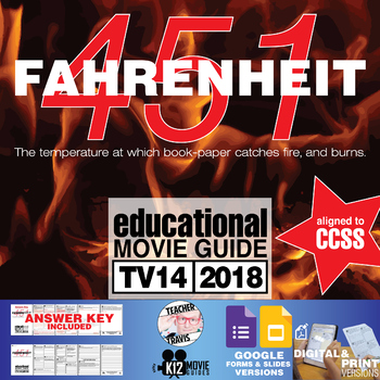 Preview of Fahrenheit 451 Movie Guide | Questions | Worksheet | Google Format (TV14 - 2018)