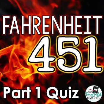 Preview of Fahrenheit 451 Part 1 Reading Quiz - digital and print quiz