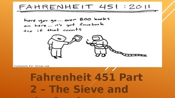 Preview of Fahrenheit 451 (Part 2 Sand and the Sieve) Themes and worksheet