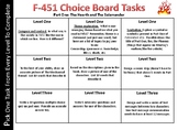 Fahrenheit 451 - Part One - Choice Board