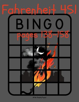 Preview of Fahrenheit 451 BINGO pages 138-158